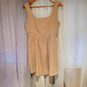 Kirious Los Angeles Sz.L Beige Mini U Scoop Neck Bust 34-36" Nylon Back Zipper